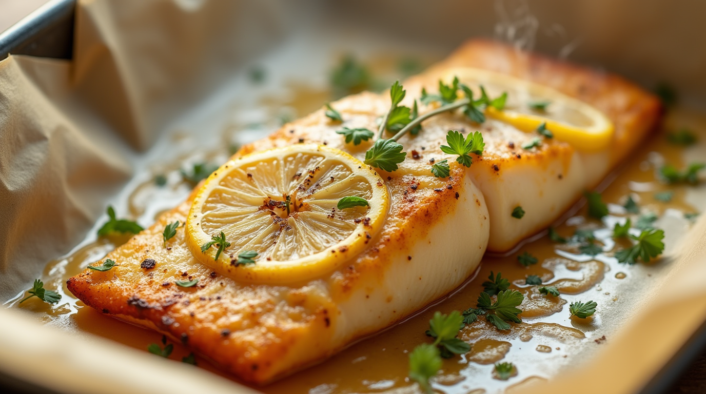 Cabillaud sauce citron légère, recette poisson diététique