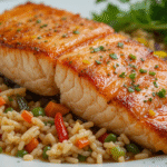 Recette poisson au four facile avec saumon et légumes