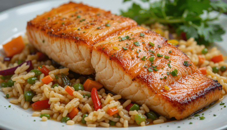 Recette poisson au four facile avec saumon et légumes